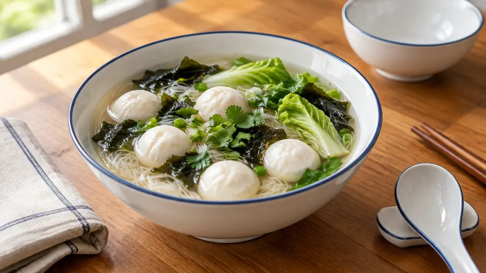 紫菜墨魚丸湯米粉