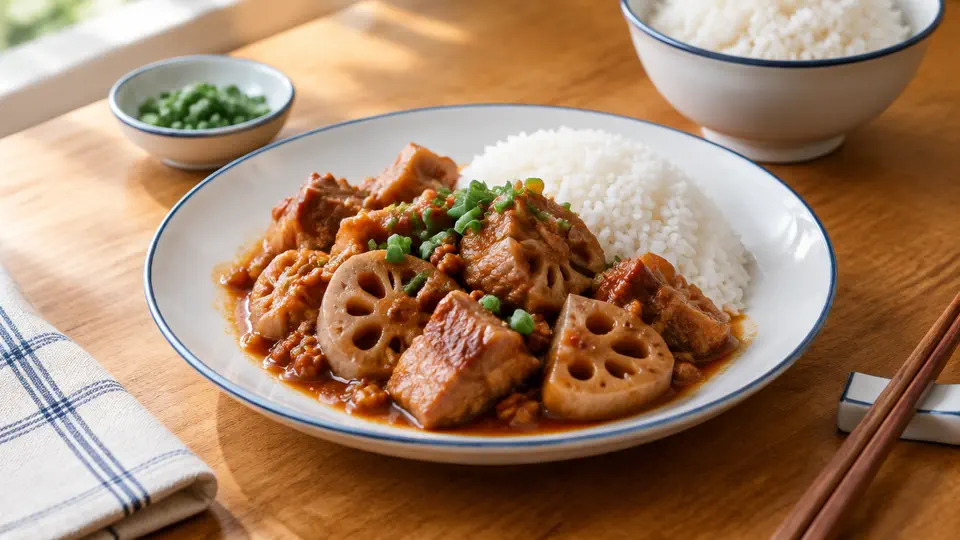 南乳蓮藕炆豬肉飯