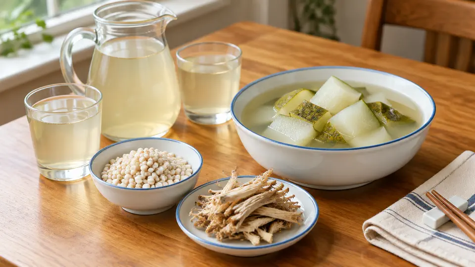 冬瓜薏米茅根水