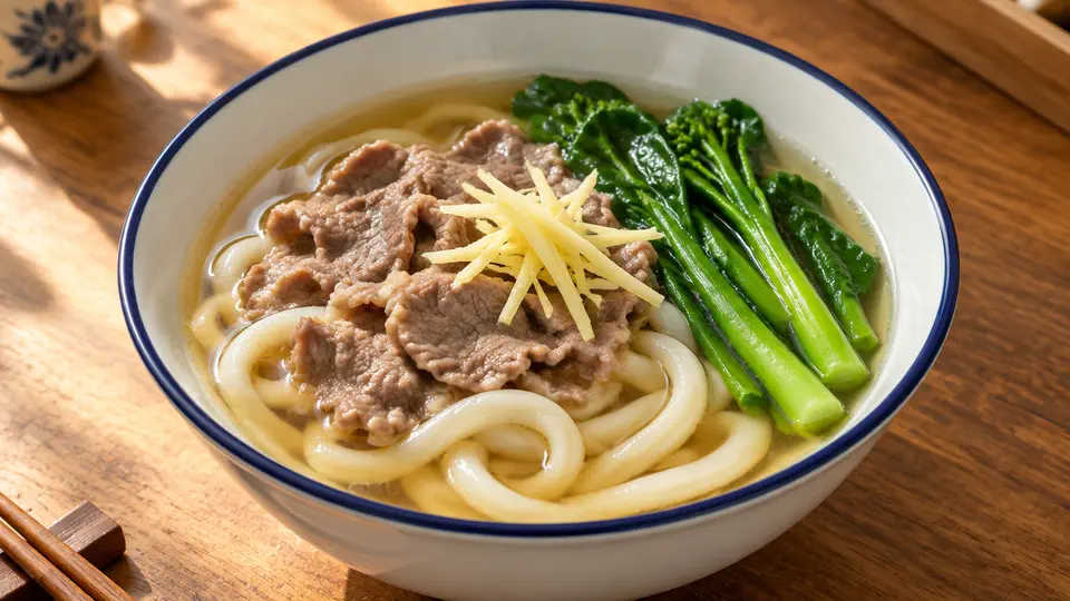 菜心牛肉湯烏冬