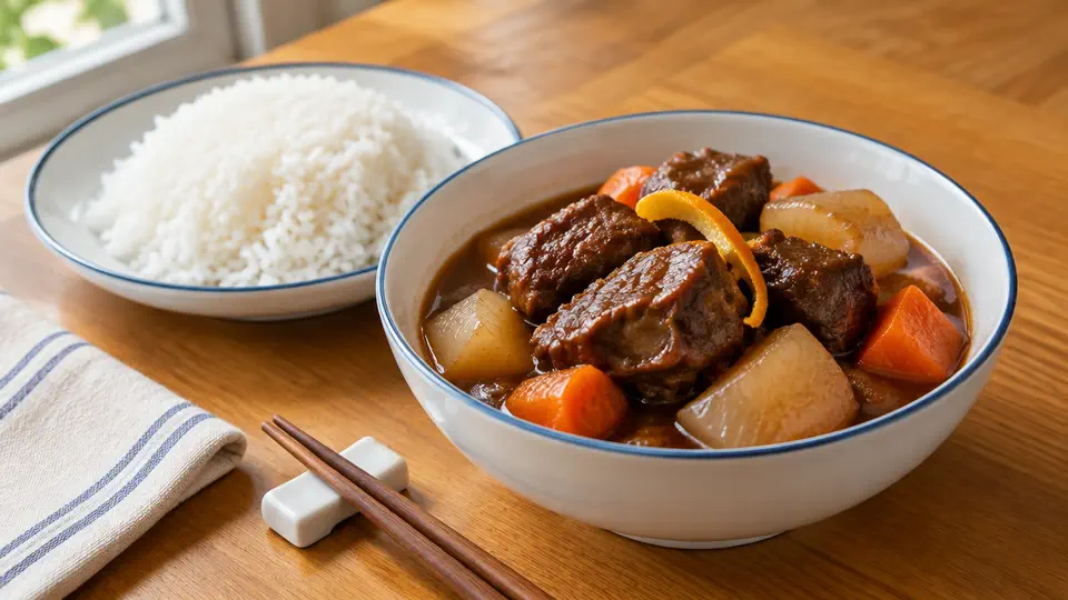 陳皮蘿蔔炆牛腱飯