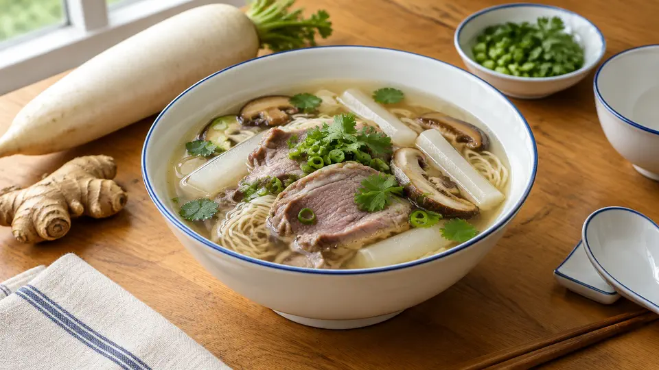 薑蔥羊肉蘿蔔湯麵