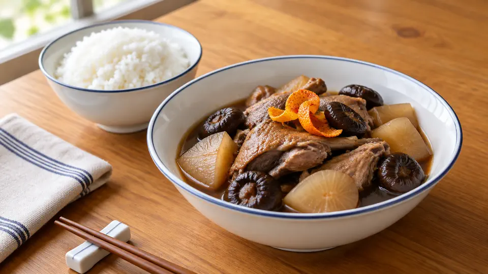 蘿蔔冬菇燜鴨飯
