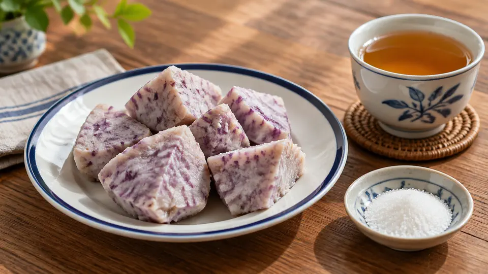 蒸芋頭配烏龍茶