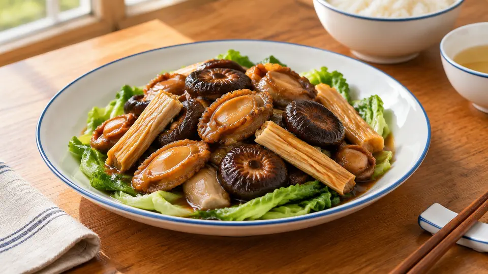 冬菇蠔豉炆枝竹