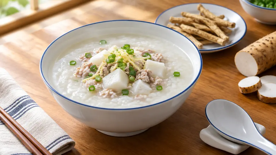 黨參淮山肉碎粥