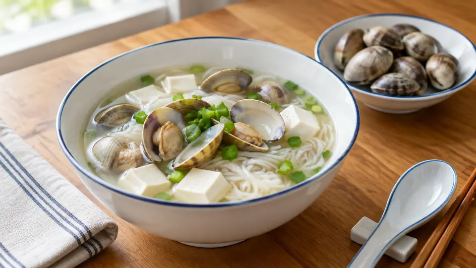 蜆肉豆腐湯米線