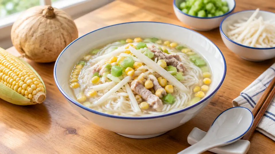 沙葛粟米瘦肉湯米線