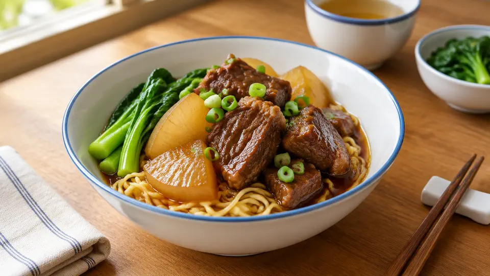 柱侯蘿蔔牛腩撈麵