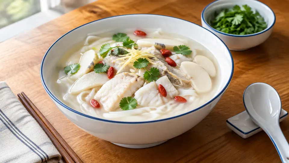 鮮淮山魚片湯河