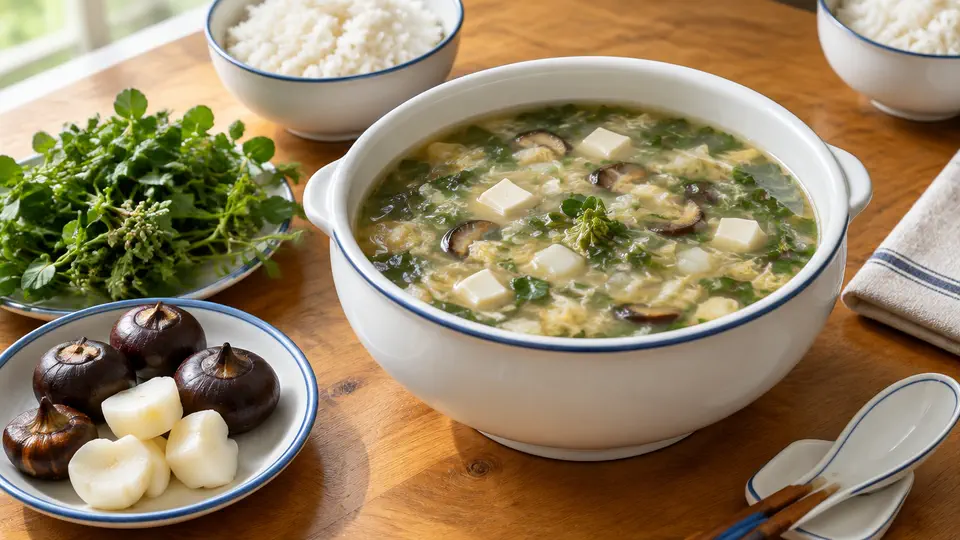 薺菜馬蹄豆腐羹