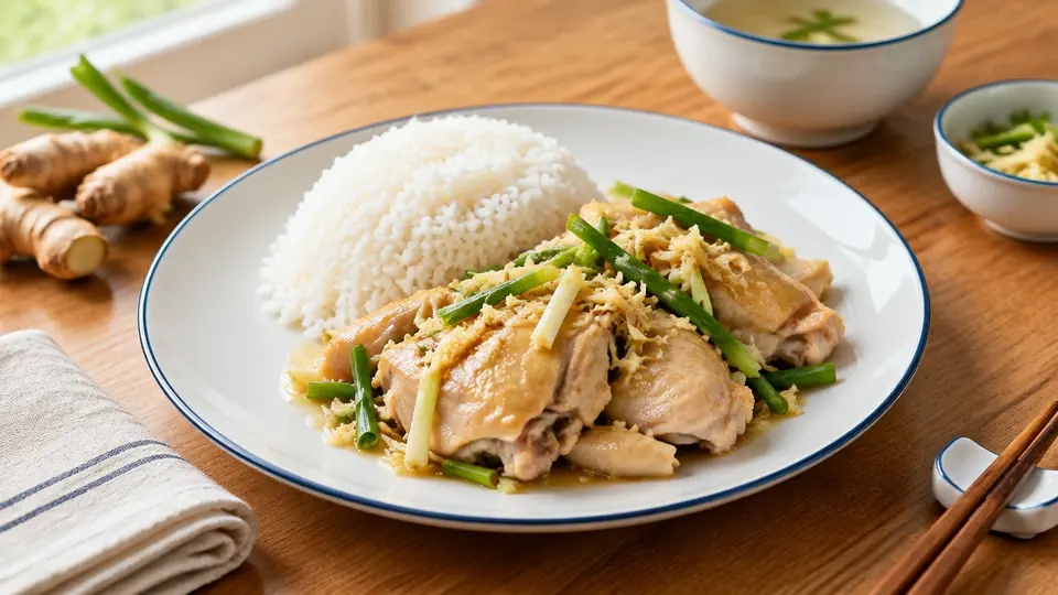 沙薑蒸雞腿飯