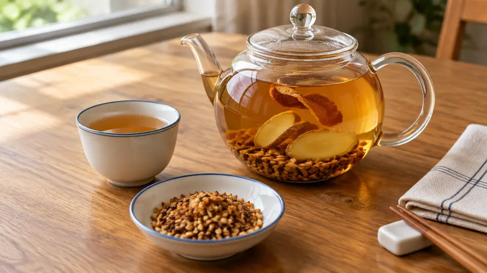 陳皮炒米茶