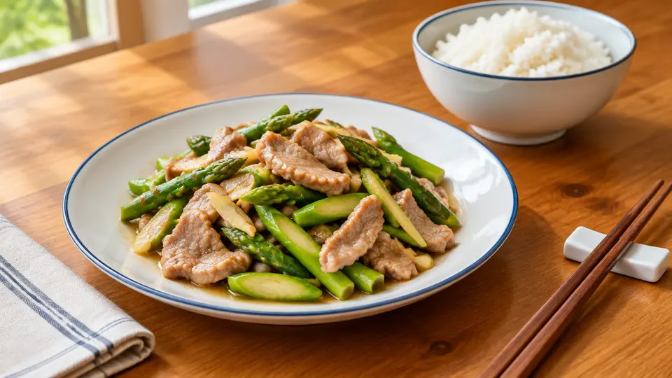蘆筍炒肉片