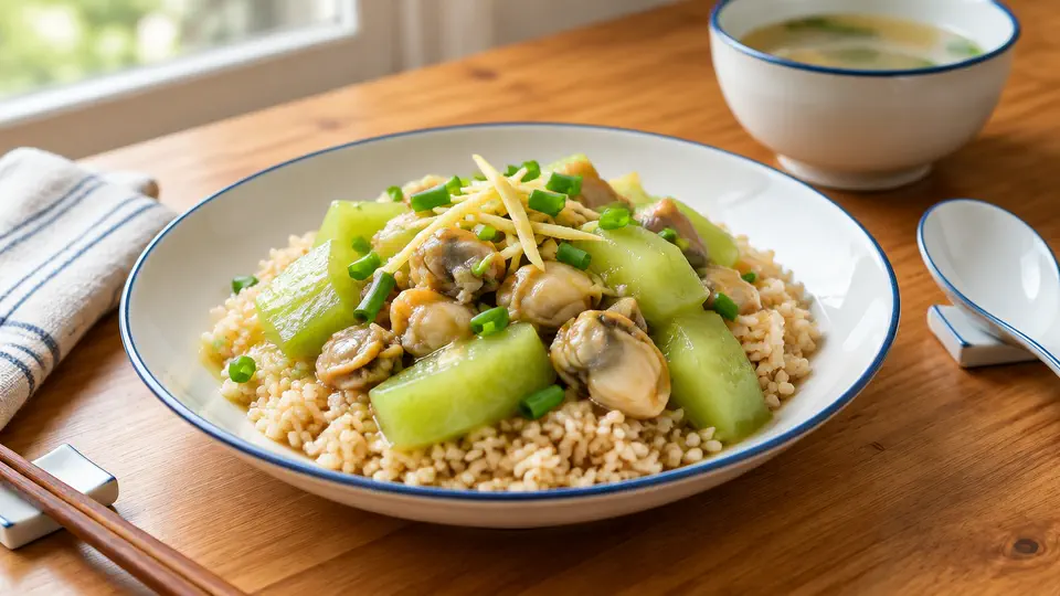 絲瓜蜆肉燴飯