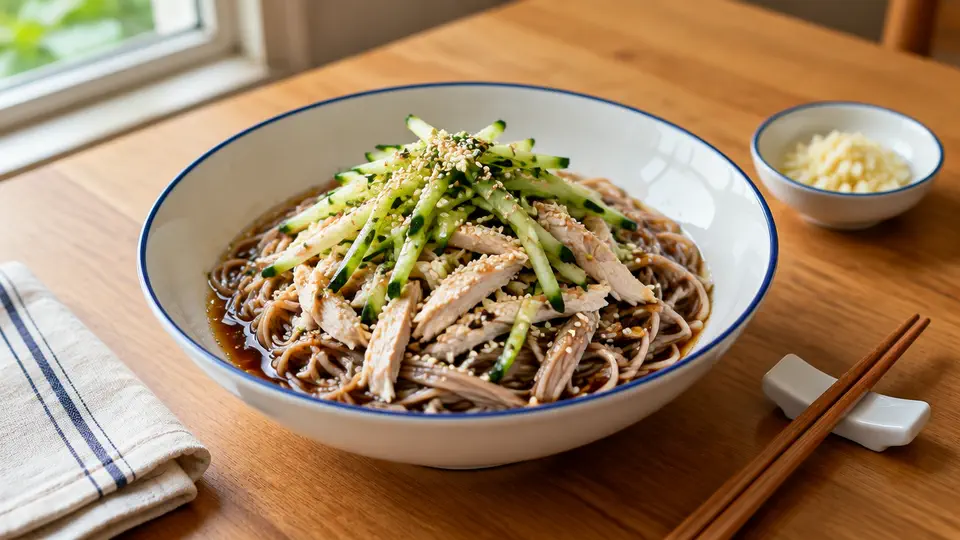 青瓜雞絲蕎麥麵