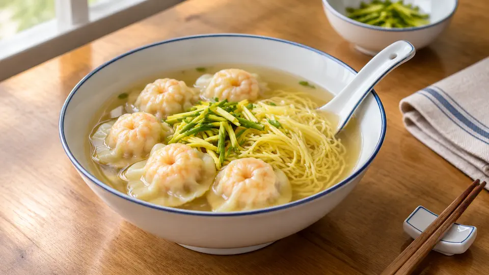 鮮蝦雲吞湯麵