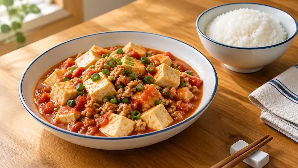 番茄肉碎燴豆腐
