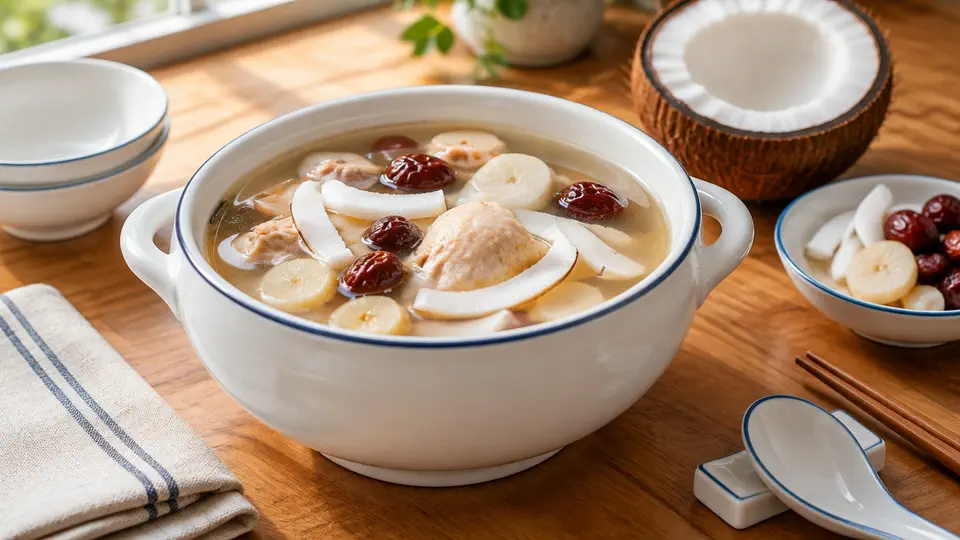 椰子燉雞湯