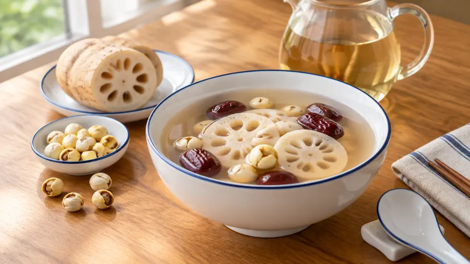 Lotus root & lotus seed tea
