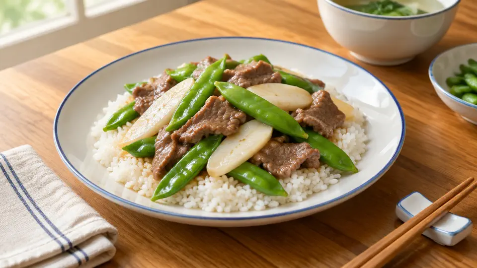 鮮淮山炒牛肉飯