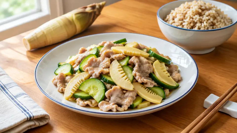 春筍青瓜炒肉片
