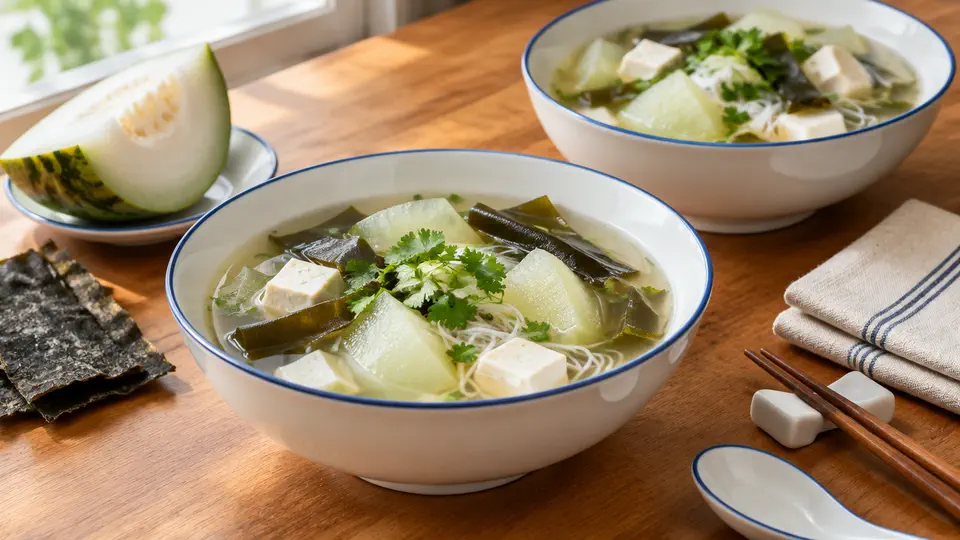 冬瓜海帶豆腐湯米線