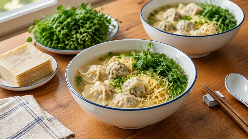 薺菜鮮肉雲吞湯麵