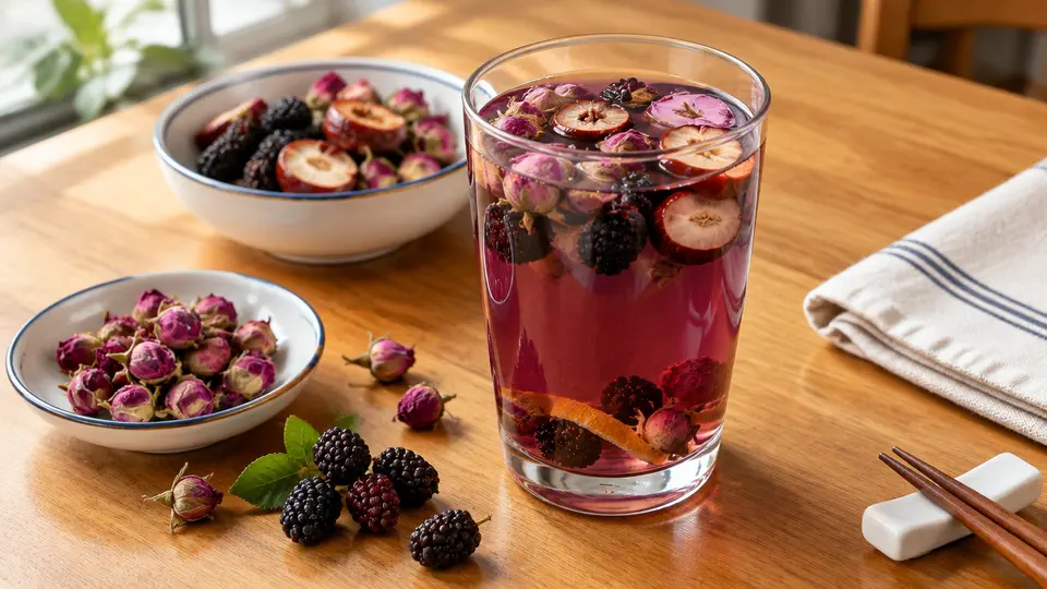 Rose & mulberry tea