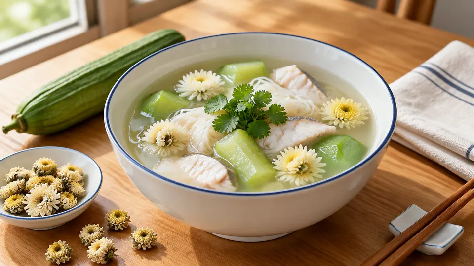 白蘿蔔豆腐魚片湯米線