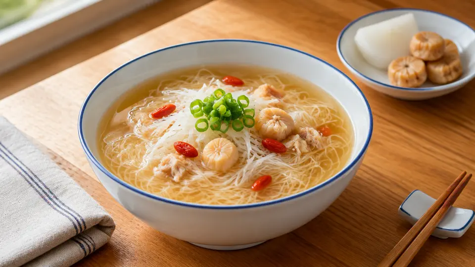 瑤柱蘿蔔絲湯麵線