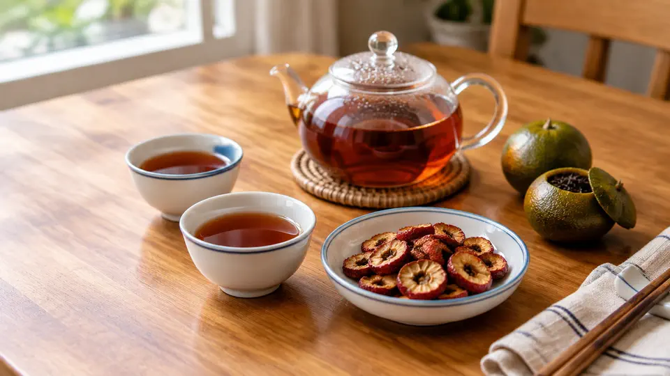 小青柑普洱山楂茶