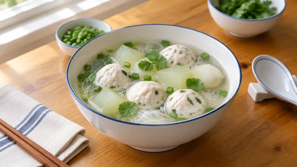 冬瓜鯪魚丸湯米粉