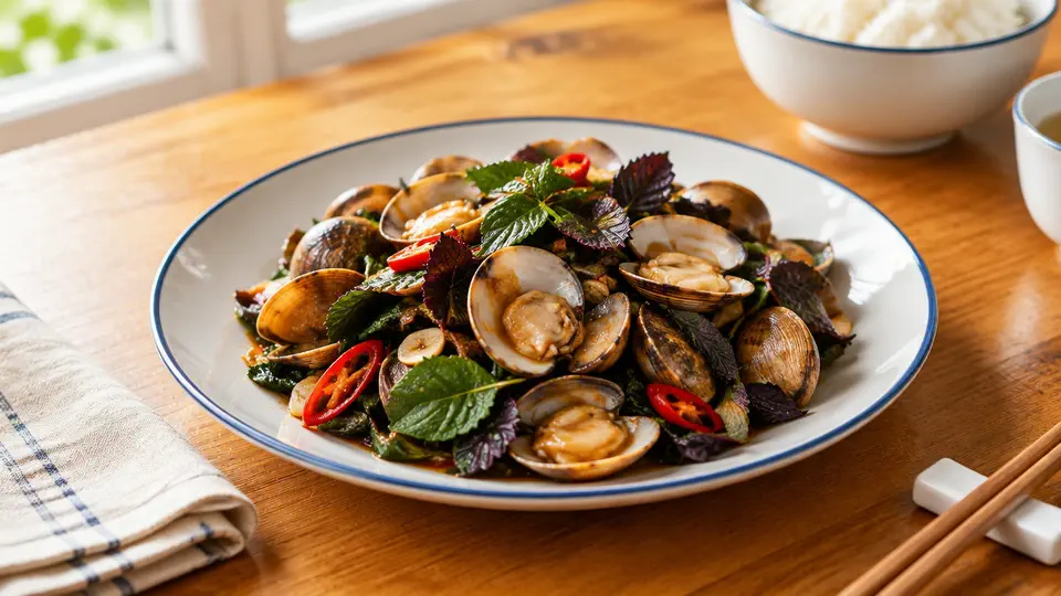Clams with perilla