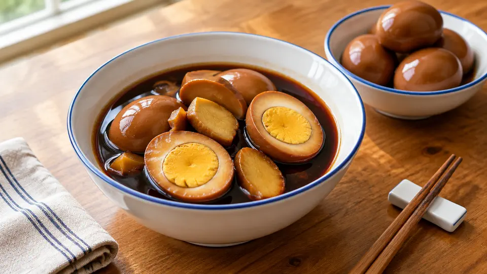 Eggs braised in ginger and sweet vinegar