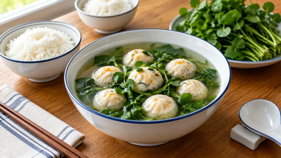 西洋菜鯪魚球湯