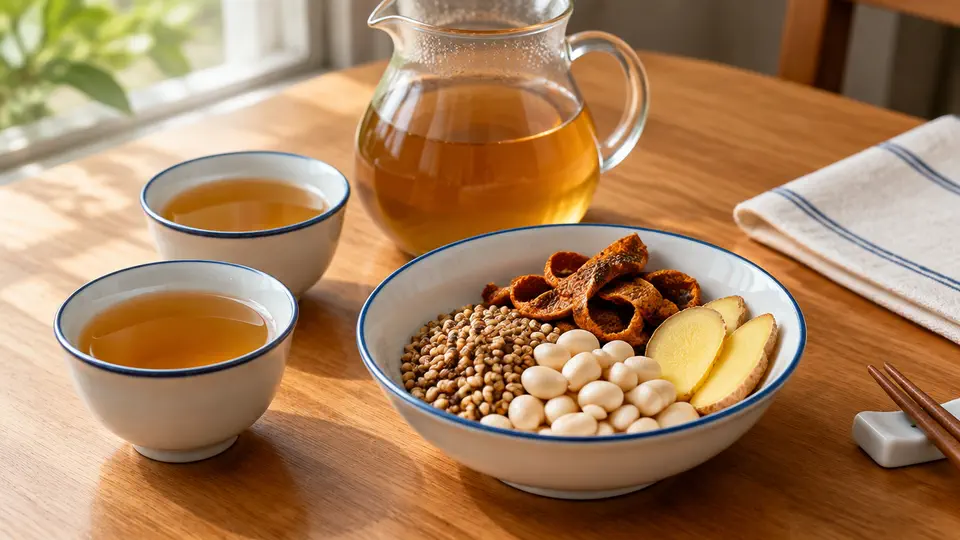 炒薏米扁豆陳皮茶